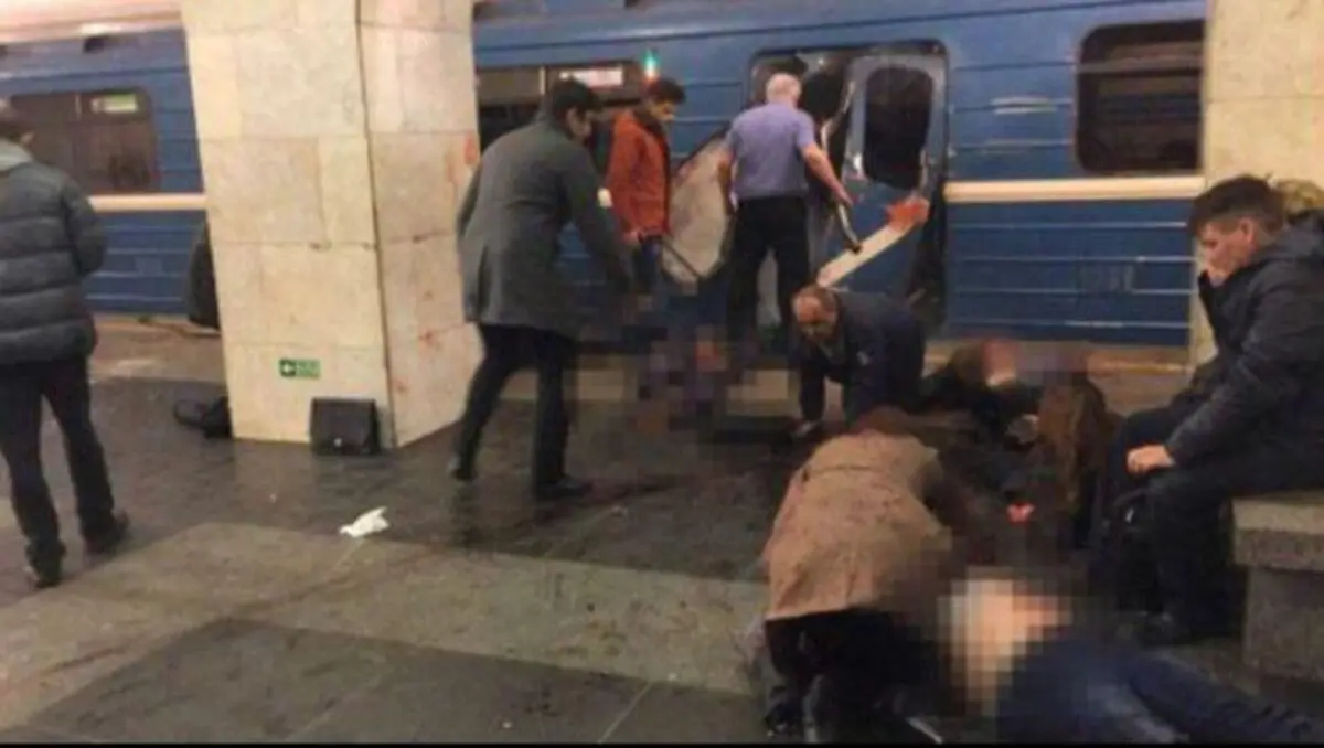 انفجار در مترو شهر سن پترزبورگ روسیه