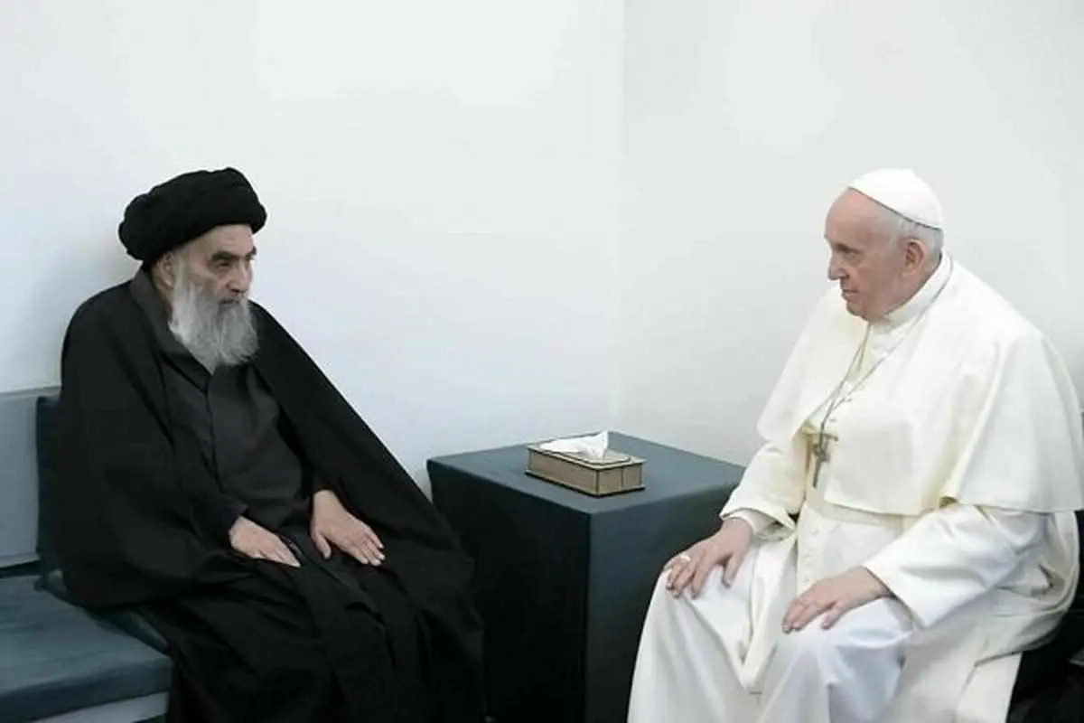 موضع گیری بینظیر آیتالله سیستانی در برابر پاپ
