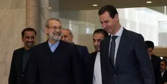 دیدار لاریجانی با رئیس جمهور سوریه در دمشق
