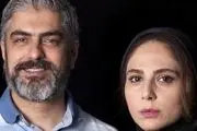 مهدی پاکدل  و همسرش در پشت صحنه سریال «جیران»+ عکس