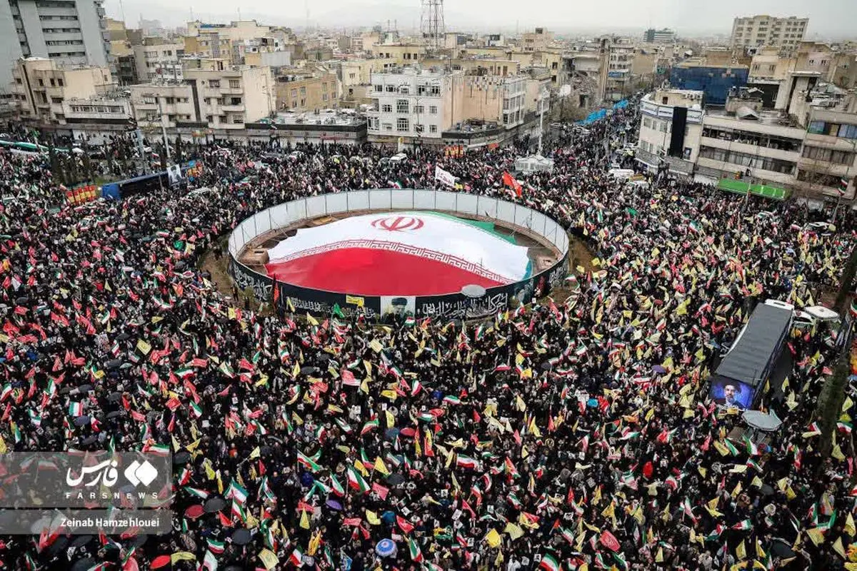 عکسی بی نظیر از راهپیمایی امروز روز قدس در تهران
