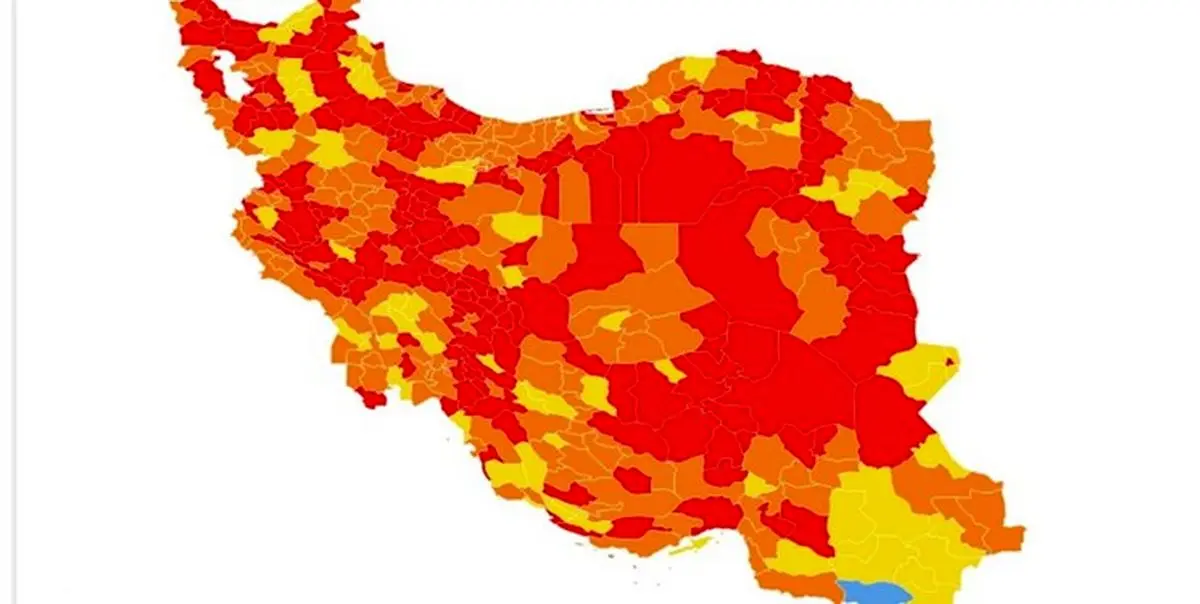 رنگ آبی به نقشه ایران بازگشت