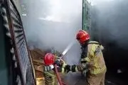 آتش سوزی در ساختمان شهرداری هشتگرد
