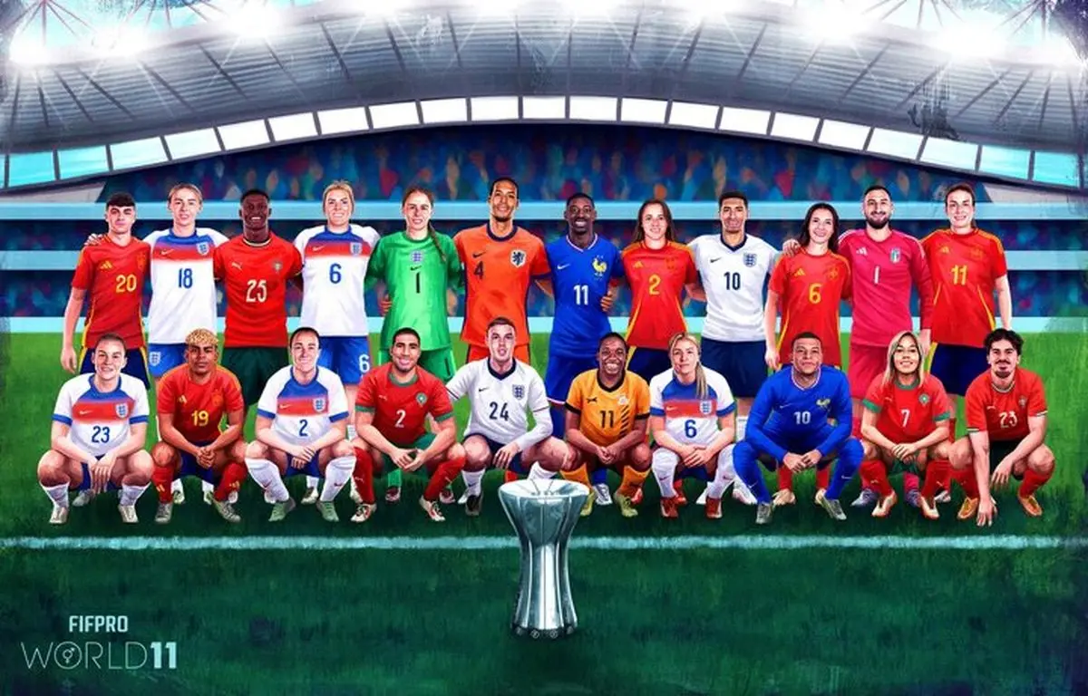 تیم منتخب سال ۲۰۲۵ فیفا +عکس