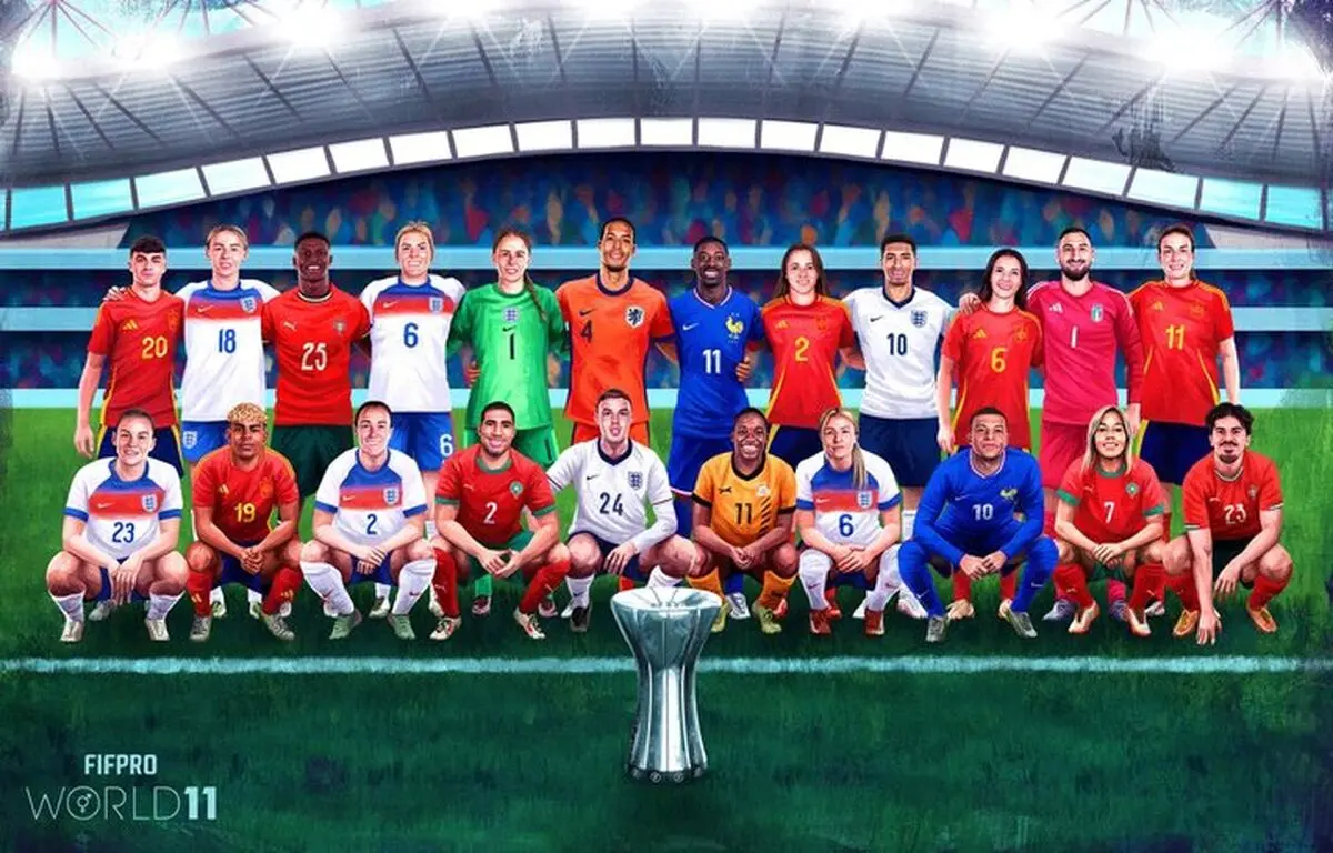 تیم منتخب سال ۲۰۲۵ فیفا +عکس