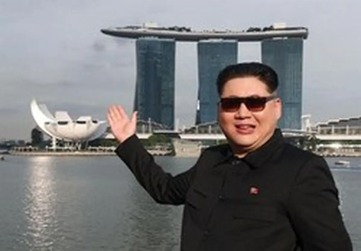 سلفی«کیم جونگ اون»در سنگاپور +تصاویر