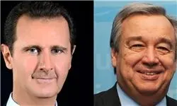 دبیر کل سازمان ملل به بشار اسد تبریک گفت