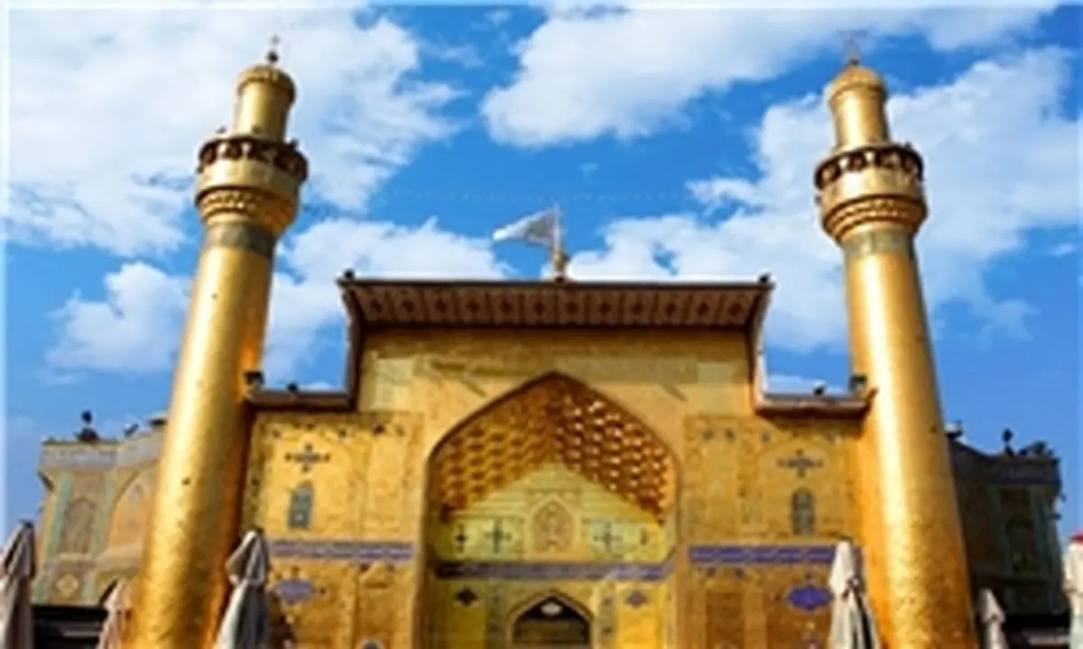 آغاز ترمیم خشت های طلای ایوان حرم امیرالمومنین(ع)