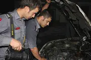 بنز الگانس در آتش سوخت