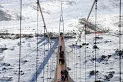 بزرگترین پل معلق خاورمیانه در مشگین شهر/ گزارش تصویری
