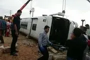  علت واژگونی اتوبوس گردشگران مشخص شد