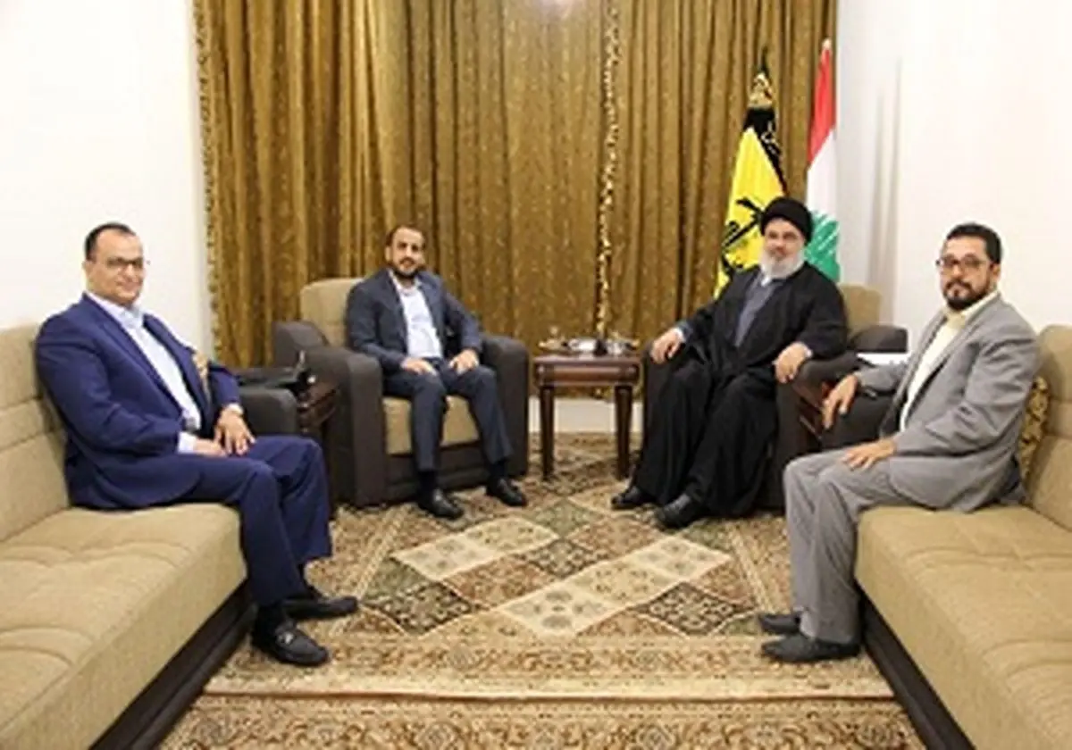 دیدار هیأتی از جنبش «انصارالله» یمن با سید حسن نصرالله