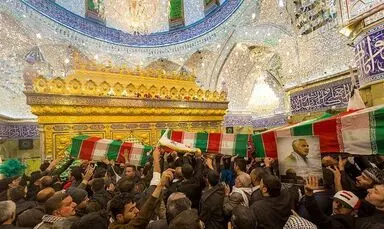 تشییع پیکر شهید قاسم سلیمانی در کربلا