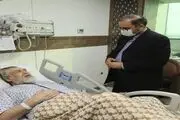 عیادت مدیر روابط عمومی سازمان صدا و سیما از نادر طالب زاده /عکس