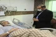عیادت مدیر روابط عمومی سازمان صدا و سیما از نادر طالب زاده /عکس