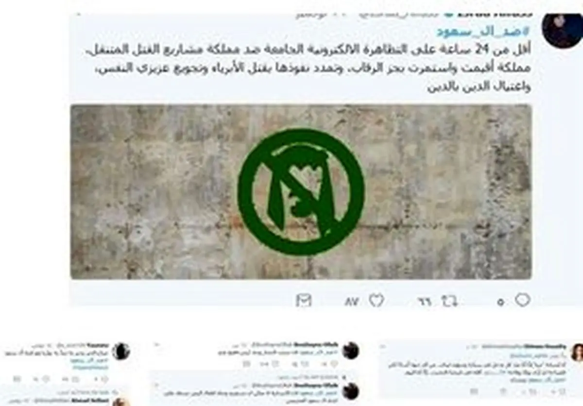 تظاهرات علیه عربستان در فضای مجازی