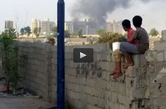 لحظه انفجار در هتل محل اقامت دولت مستعفی یمن / فیلم