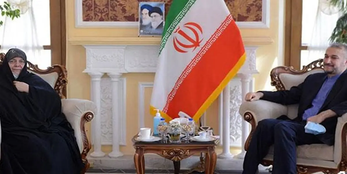 دیدار امیرعبداللهیان با دختر امام موسی صدر