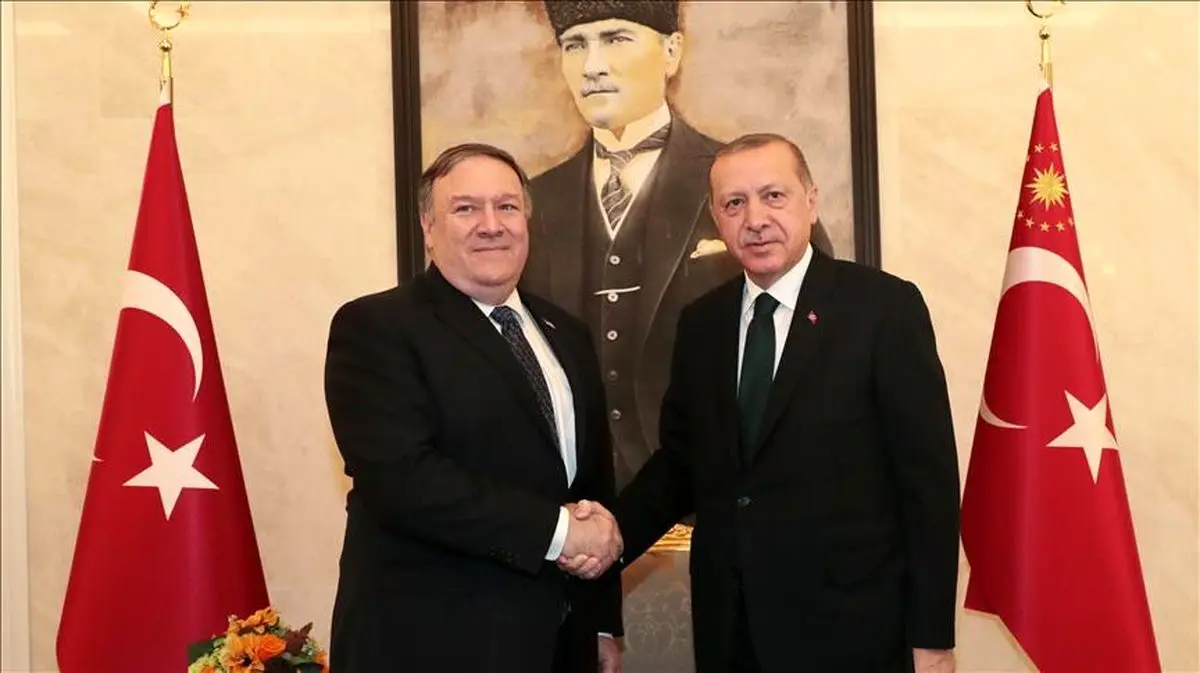 نائورت: مایک پمپئو و اردوغان درباره سوریه با یکدیگر رایزنی کردند