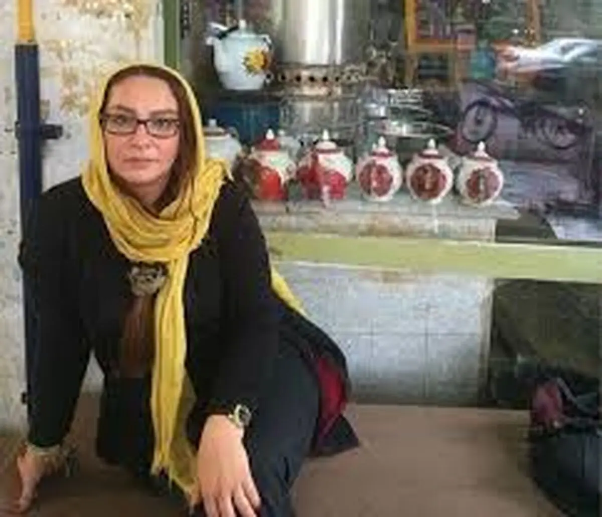 تیپ خانم بازیگر در حال کویرنوردی+ عکس