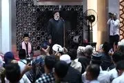 لبیک یا حسین مردم اندونزی در سخنرانی ابراهیم رئیسی+فیلم