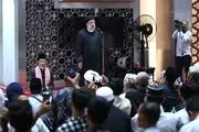 لبیک یا حسین مردم اندونزی در سخنرانی ابراهیم رئیسی+فیلم