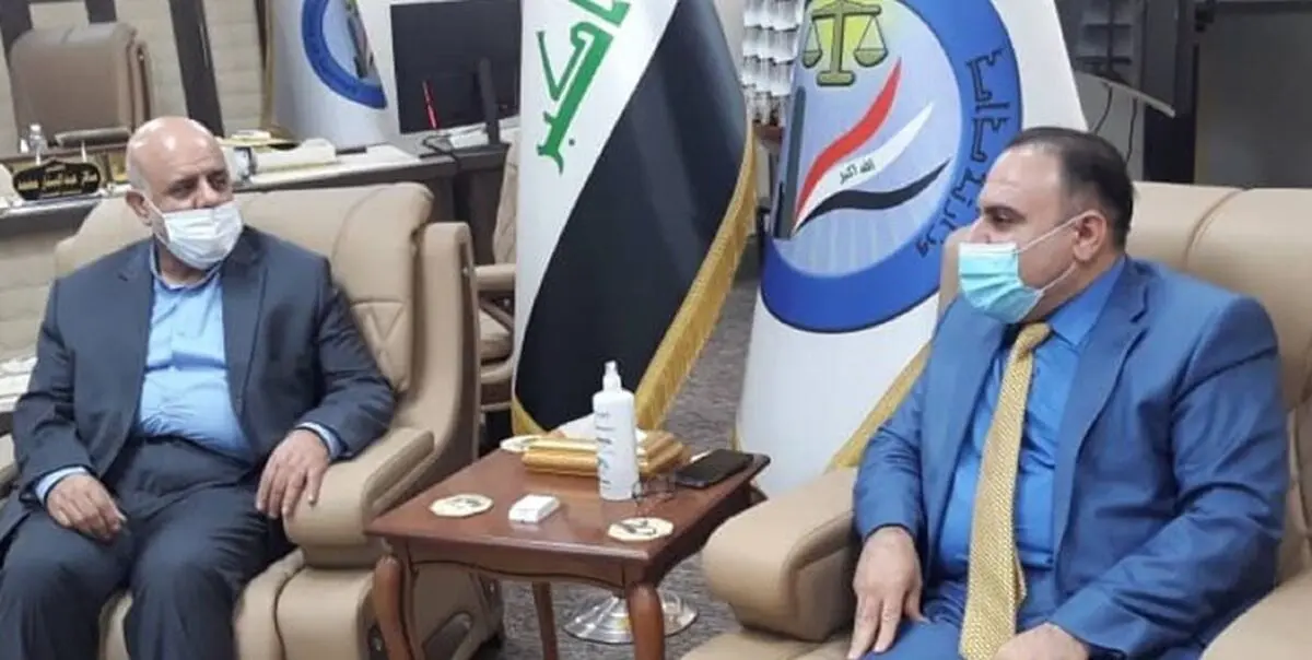 دیدار سفیر جمهوری اسلامی ایران با وزیر دادگستری عراق