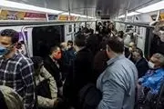 واکنش عجیب به علت شلوغی متروی تهران در روز اول محدودیت کرونا+فیلم