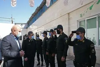 بازدید رئیس قوه مقننه از یگان ویژه نیروی انتظامی شهید مدرس