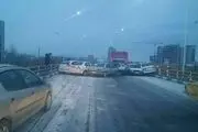 تصادف زنجیره ای در تبریز