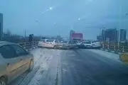 تصادف زنجیره ای در تبریز