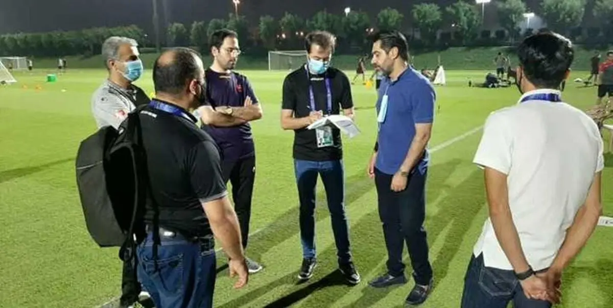 حضور ناظر بازی با پاختاکور و نماینده AFC در تمرین پرسپولیس 