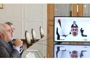 توافق مهم ظریف با  وزیر امور خارجه امارات