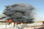 آتش سوزی گسترده در فاز ١٤ پارس جنوبی+تصاویر