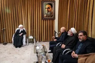 دیدار رئیس مجلس شورای اسلامی با مراجع عظام تقلید در قم/گزارش تصویری