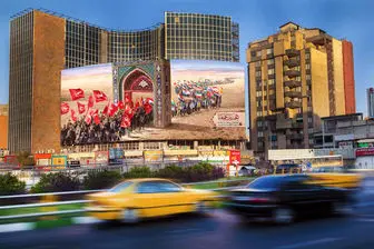 دیوارنگاره جدید میدان ولیعصر مزین به تصویر سردار شهید سلیمانی/ عکس