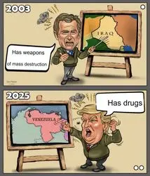 حمله آمریکا به ونزوئلا؛ سوژه جدید کارتونیست‌ها