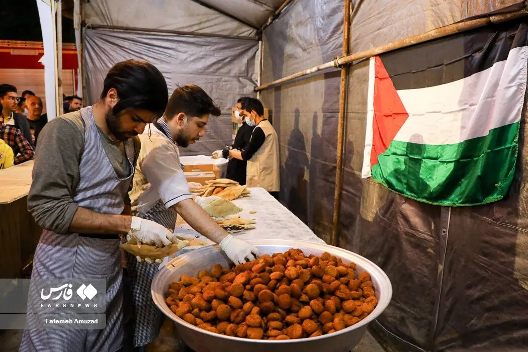 ضیافت افطاری فلسطینی/گزارش تصویری