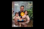 جشن تولد ستاره پرسپولیس به همراه فرزندانش