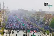  تجمع بزرگ طرفداران «سید مقتدی الصدر» پیش از نماز جمعه 
