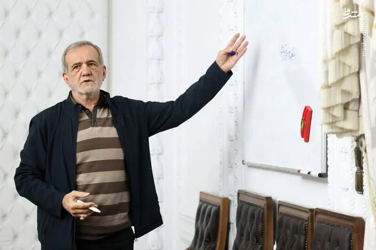 رئیس‌جمهور پای تخته+عکس