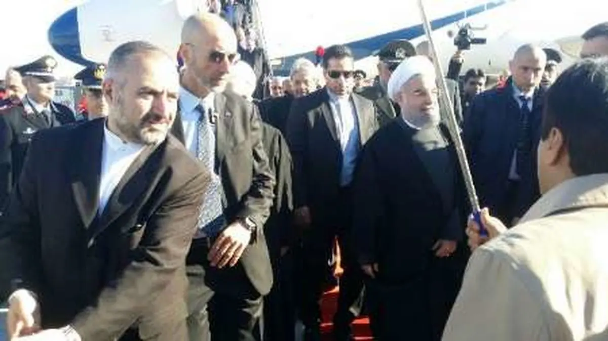 روحانی وارد رم شد
