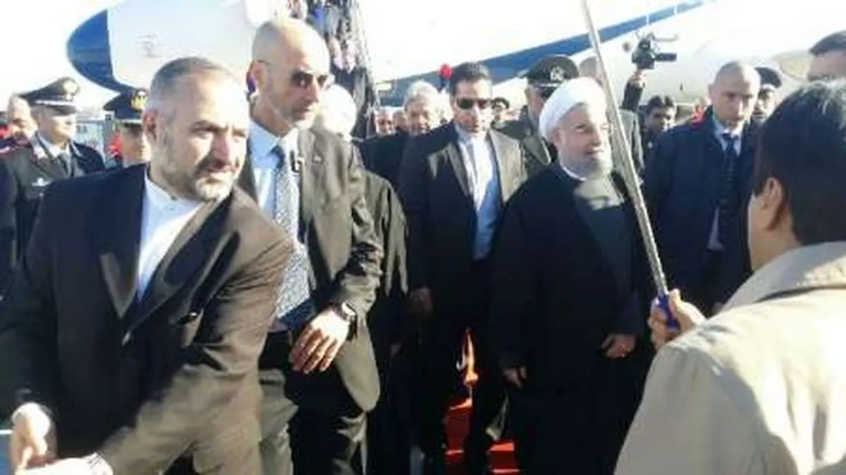 روحانی وارد رم شد
