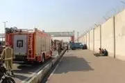 برخورد زنجیره ای 3 خودروی وانت بار در بزرگراه شهید ستاری