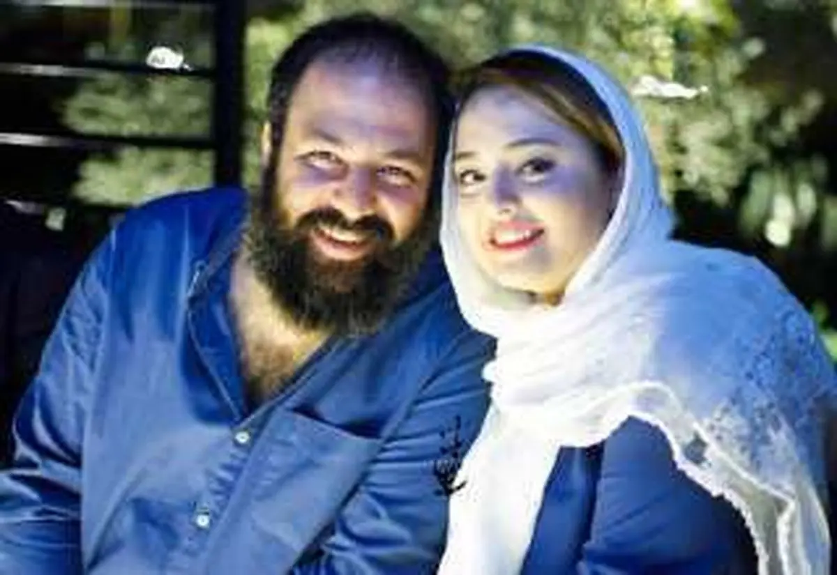 شیطنت جالب آقای بازیگر در کنار همسر بازیگرش/عکس