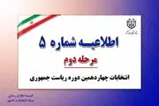 شناسه نامزدهای راه یافته به مرحله دوم انتخابات اعلام شد