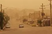 گرد و غبار در آسمان قصرشیرین/ گزارش تصویری