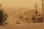 گرد و غبار در آسمان قصرشیرین/ گزارش تصویری