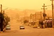 گرد و غبار در آسمان قصرشیرین/ گزارش تصویری