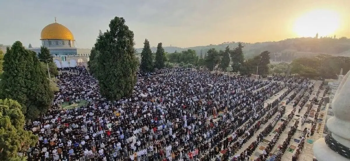 مسجدالاقصی میزبان 200 هزار نمازگزار/گزارش تصویری